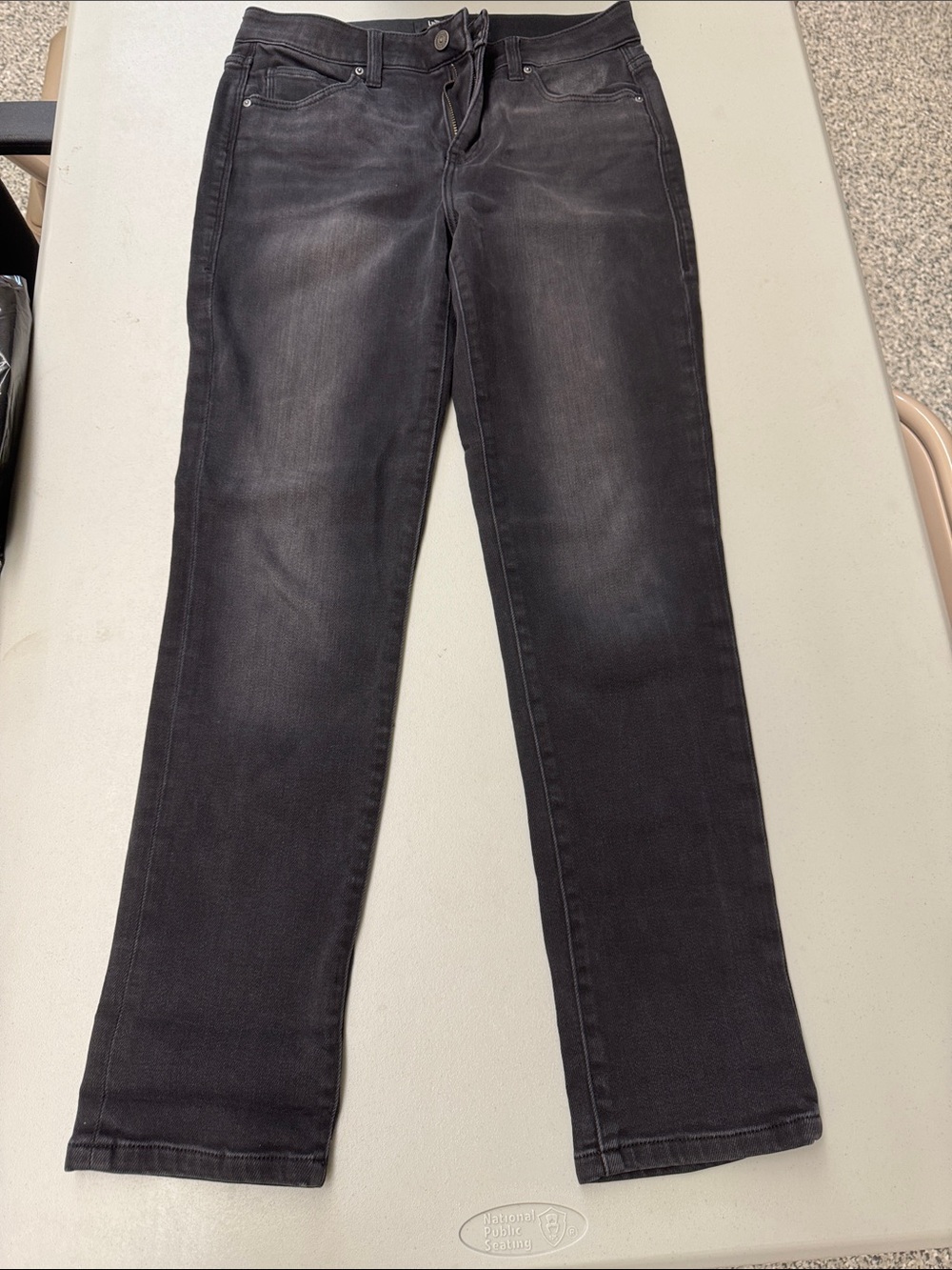 LuLaRoe Women's Black Straight-Leg Jeans with tummy control